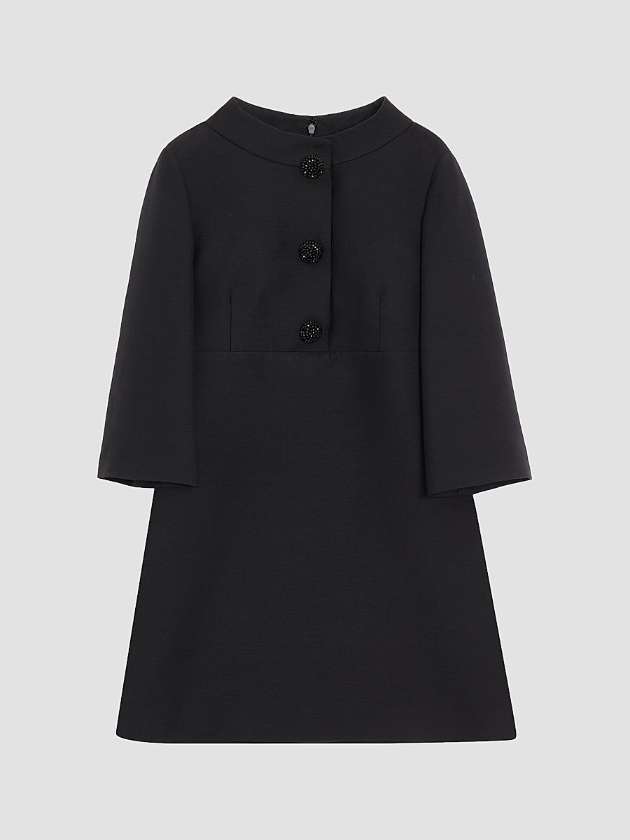Women's Crepe Couture Short Dress - Black - Size 2