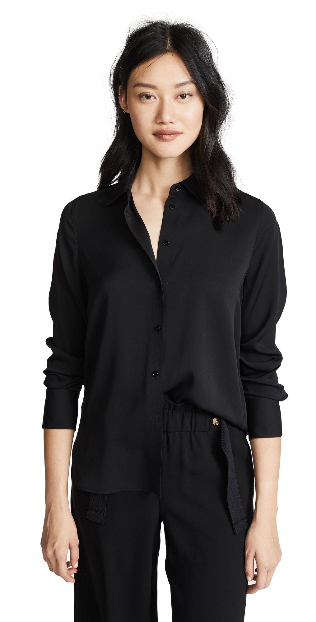 Vince Slim Fitted Blouse Optic White XXS