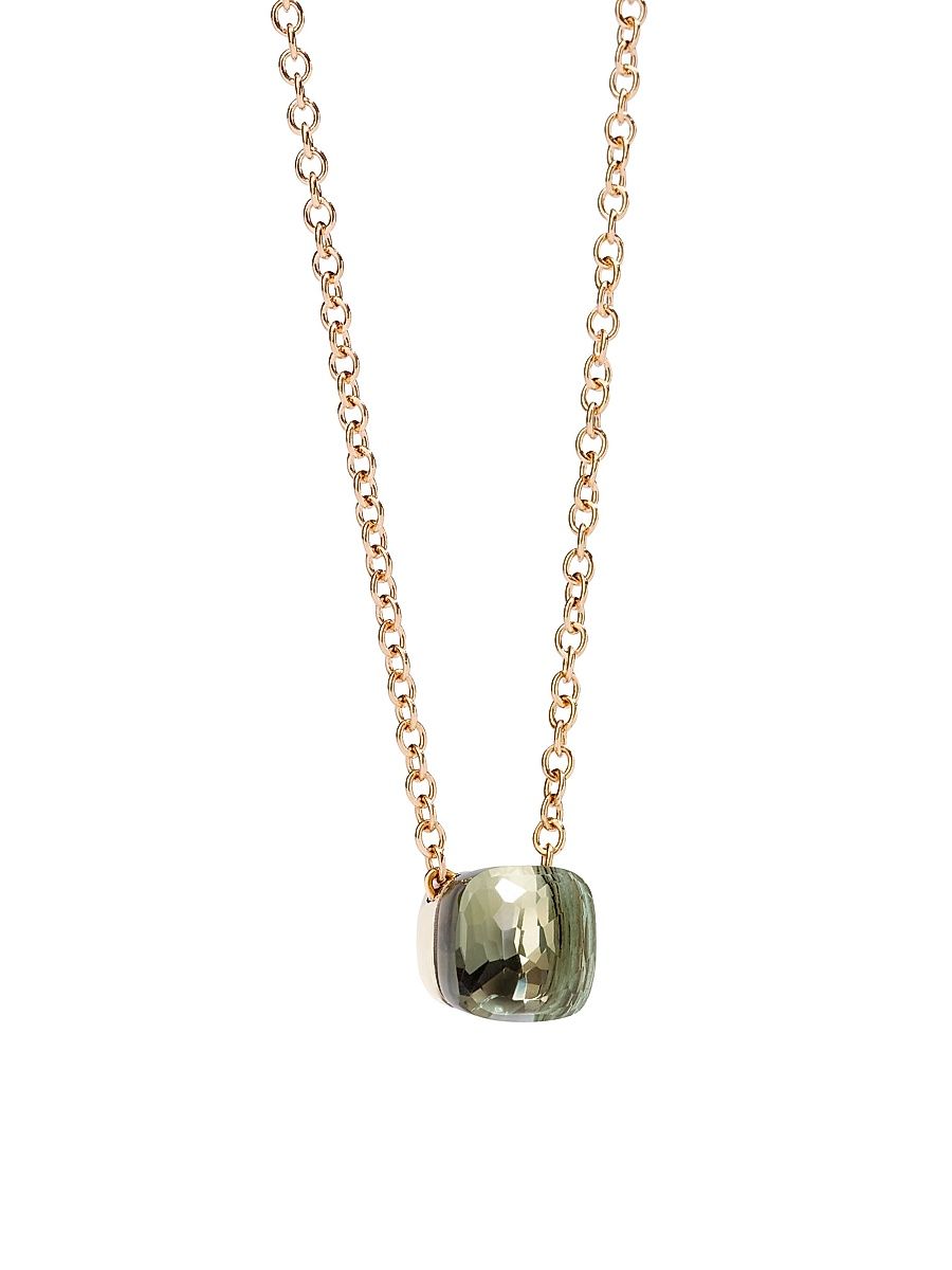 Women's Prasiolite & 18K Rose Gold Pendant Necklace - Rose Gold