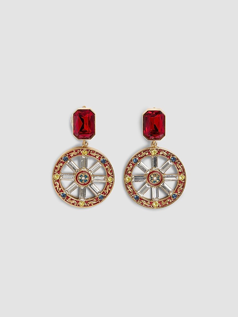 Women's Goldtone, Glass Crystal & Resin Clip-On Drop Earrings - Multi Color