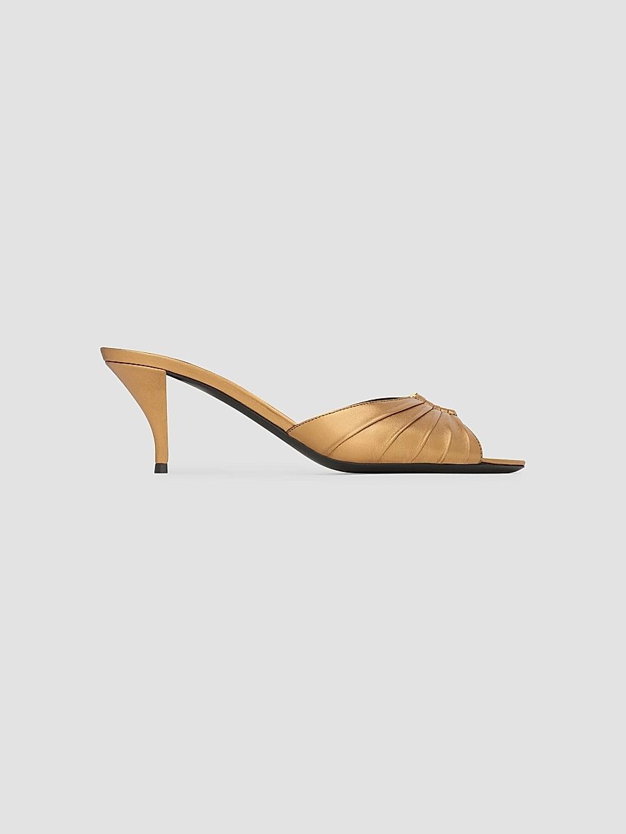 Saint Laurent Women's Babylone Mules in Metallic Leather - Metal Persian - Size 11