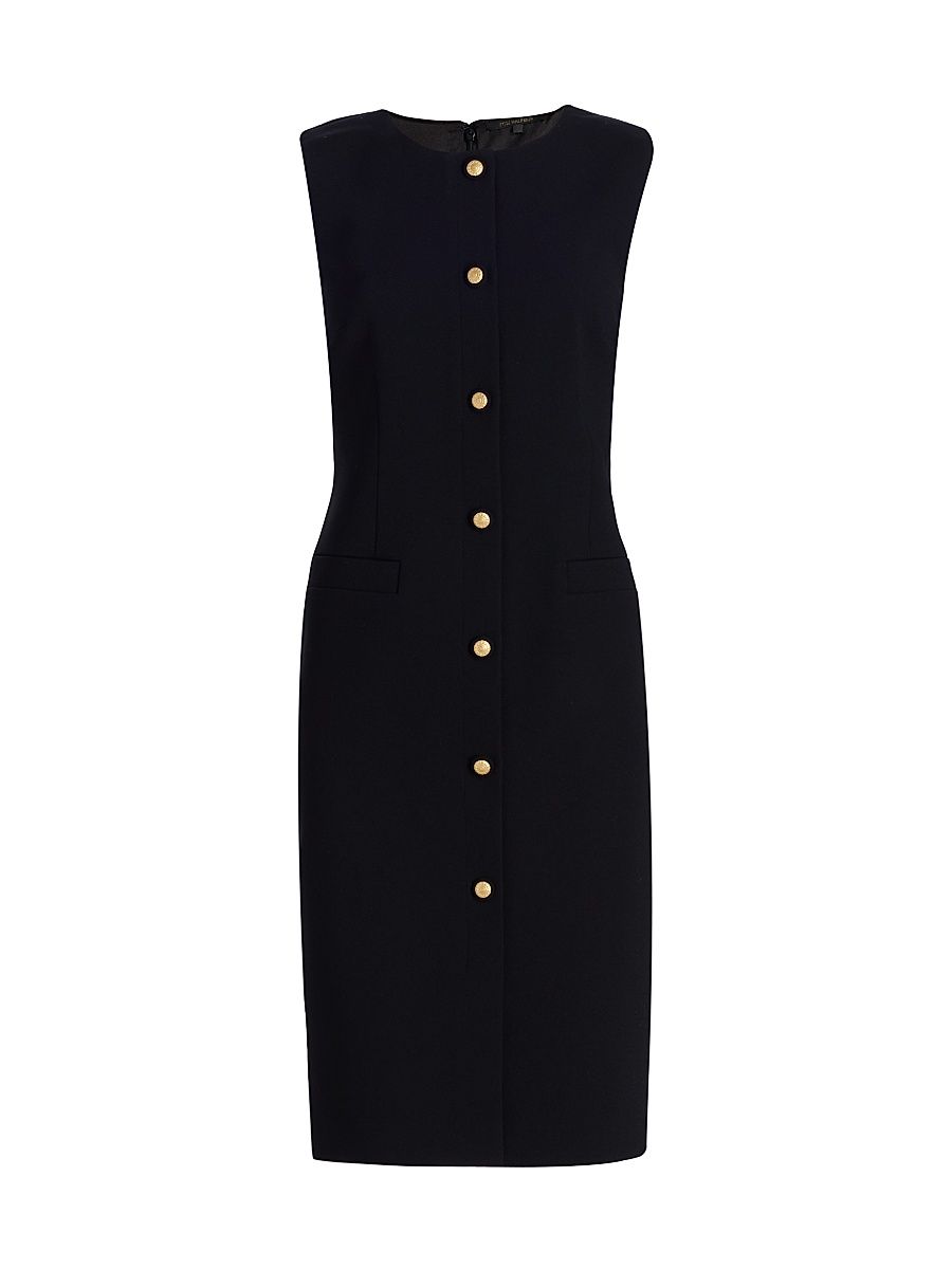 Women's Briel Crepe Sleeveless Midi-Dress - Black - Size 16