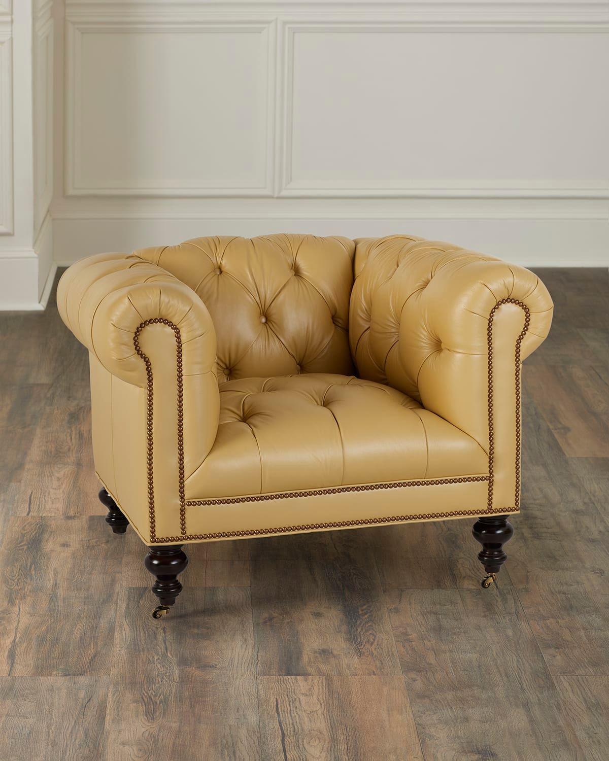 Lune Tufted Leather Chair