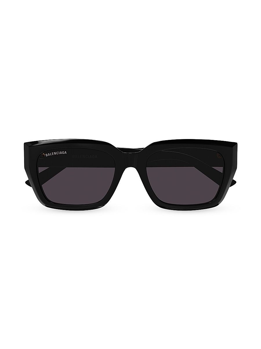 Men's 54MM Rive Gauche Rectangular Sunglasses - Black