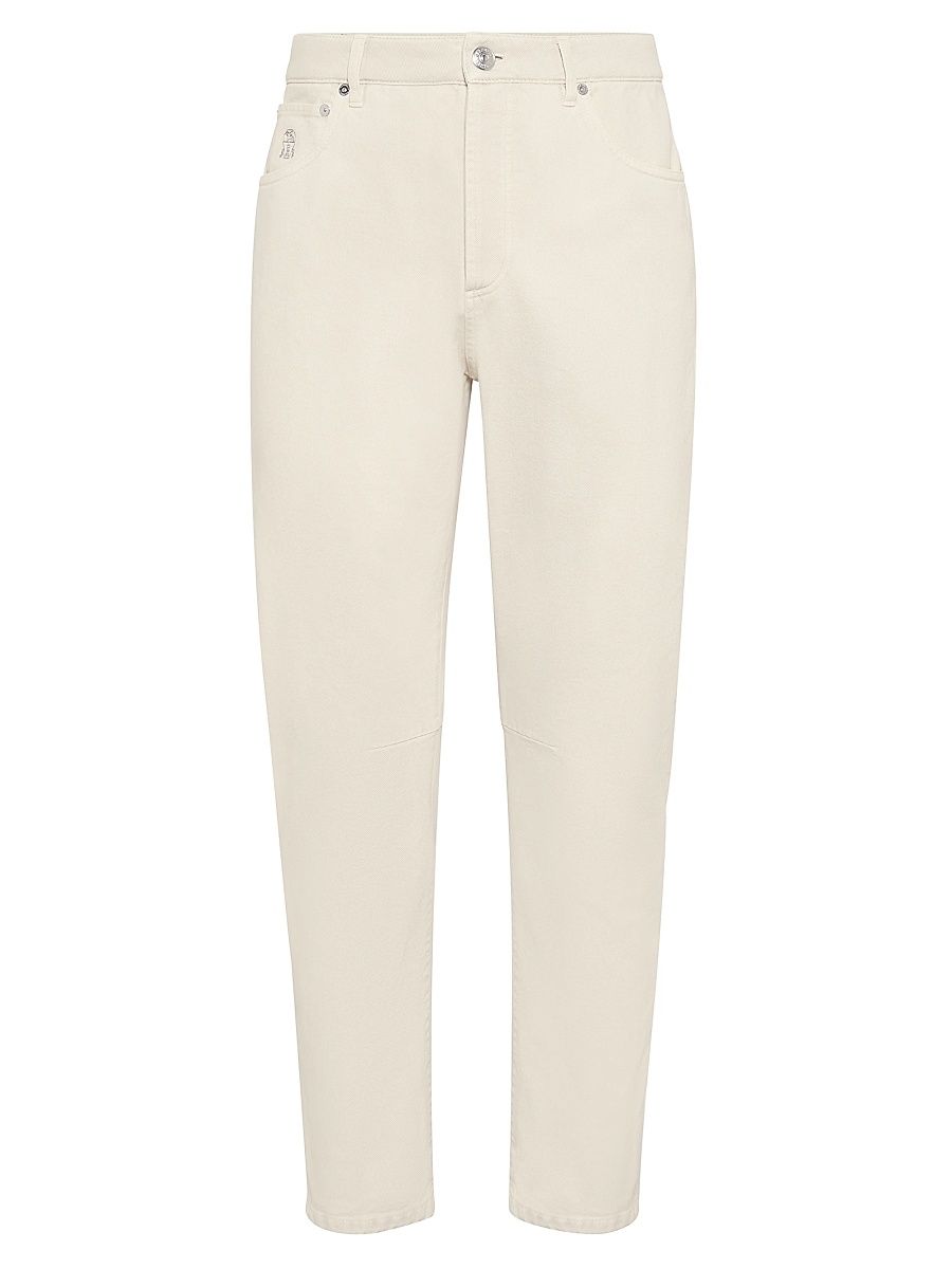 Men's Garment Dyed Leisure Fit Five Pocket Jeans - Panama - Size 48