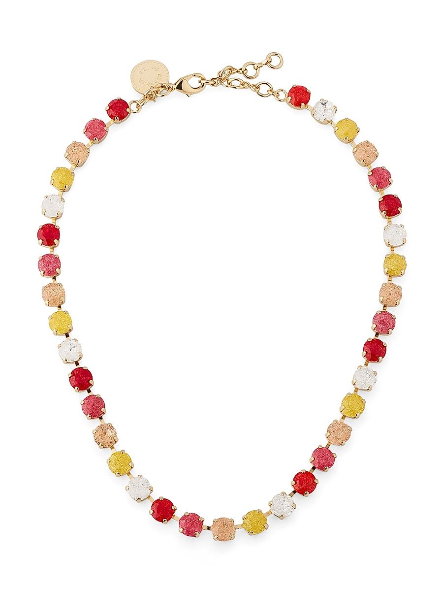 Women's Miki Goldtone & Crystal Necklace - Yellow Red