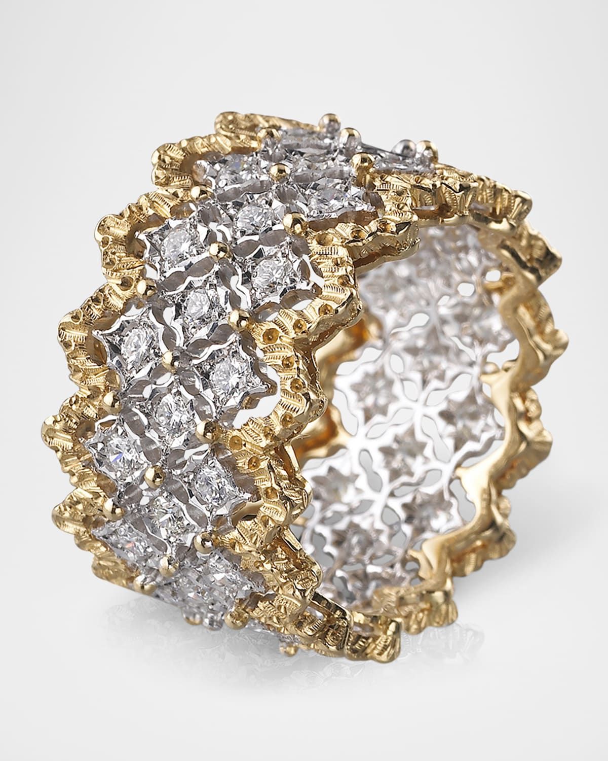 18K Yellow Gold and White Gold Rombi Diamond Eternelle Ring