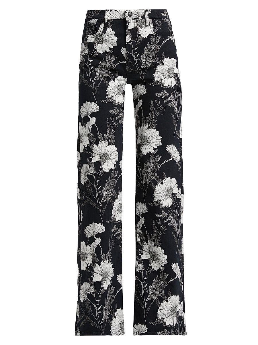 Women's Jane Floral Jeans - Black Floral - Size 31