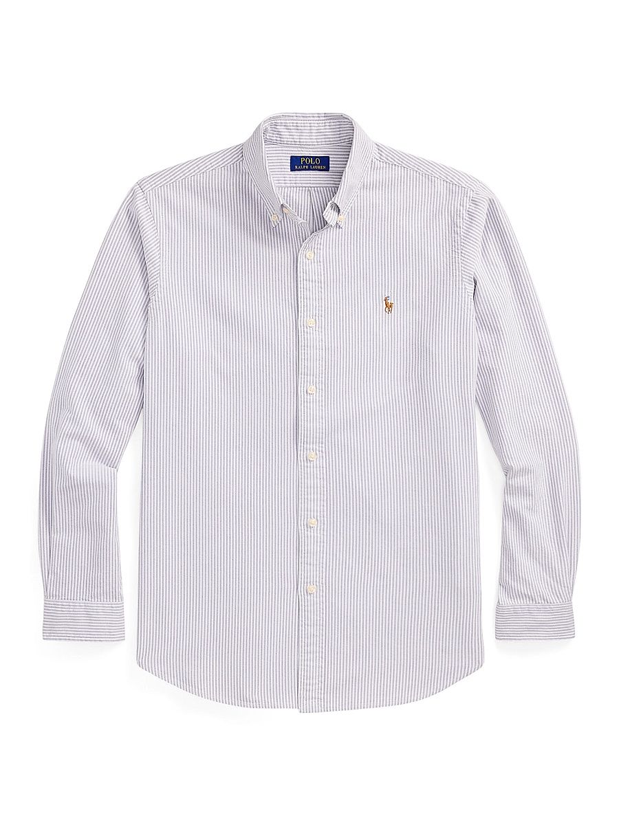Men's Classic Cotton Oxford Shirt - Thistle White - Size XXL