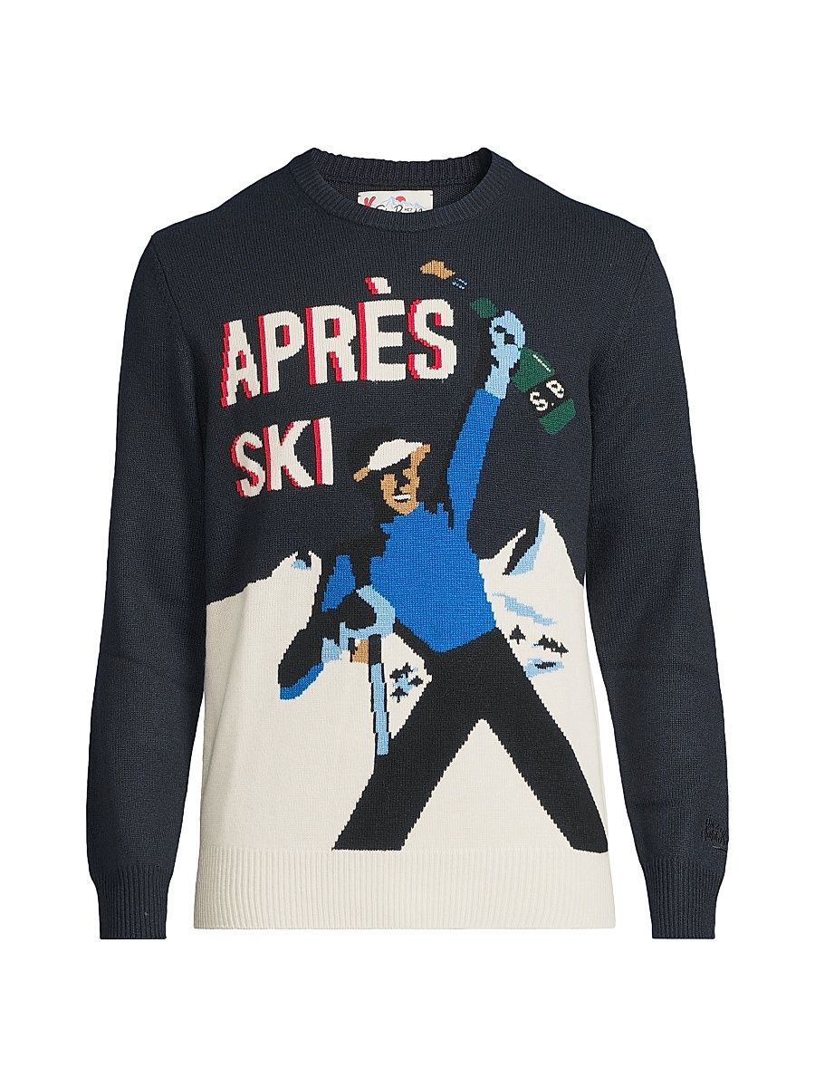 Men's Heron Wool Crewneck Sweater - Apres Ski Champ - Size XXL