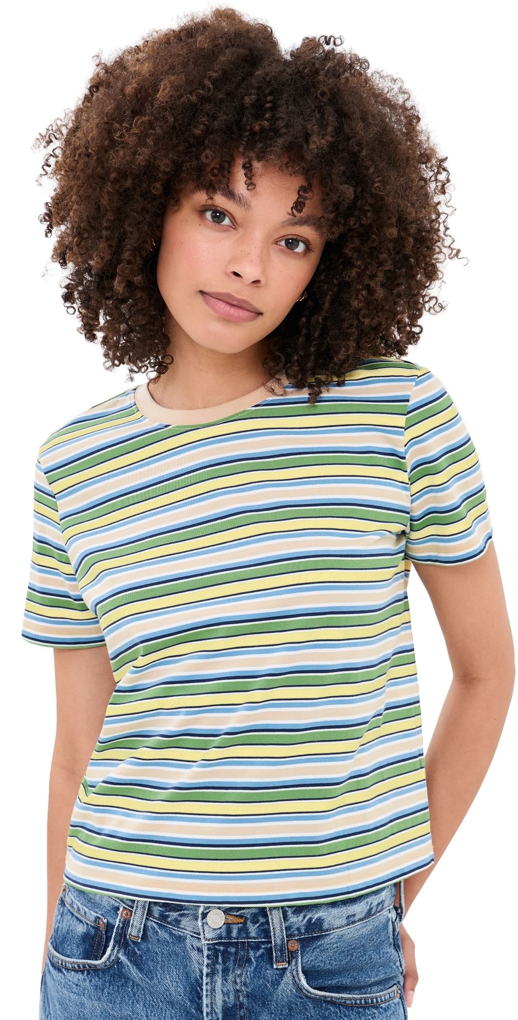 Joe's Jeans The Easy Tee Citrus Multi Stripe S