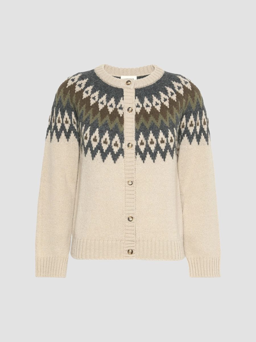 Weekend Max Mara Women's Alpaca and Wool Blend Cardigan - Beige - Size XL