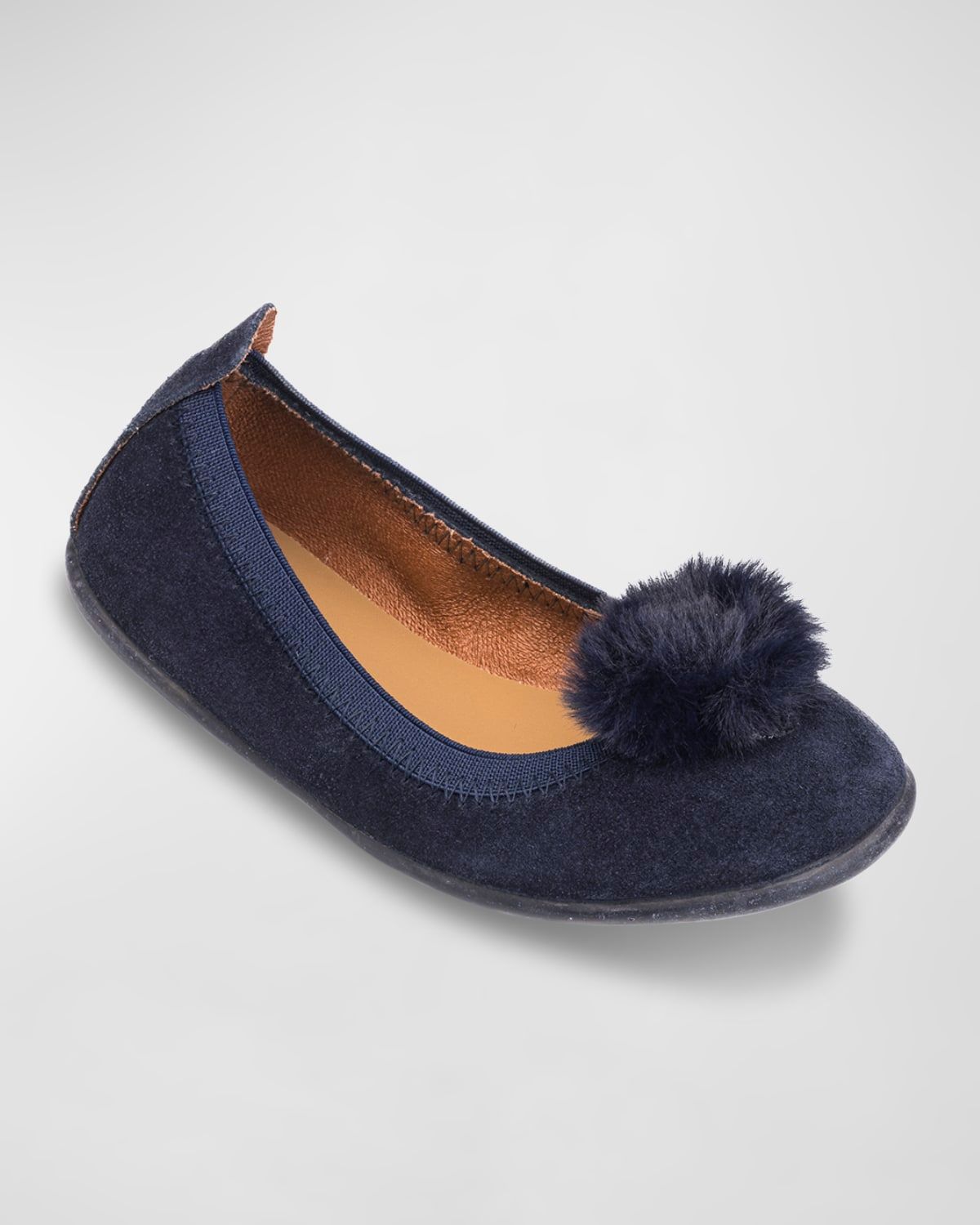 Girl & apos;s PomPom Ballerina Flats, Toddlers/Kids