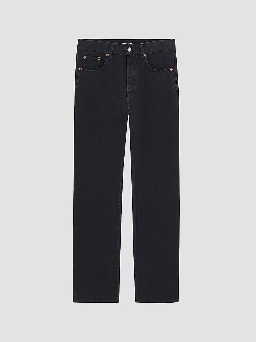Saint Laurent Men's Loose-Fit Jeans in South Denim - Old Black - Size 27