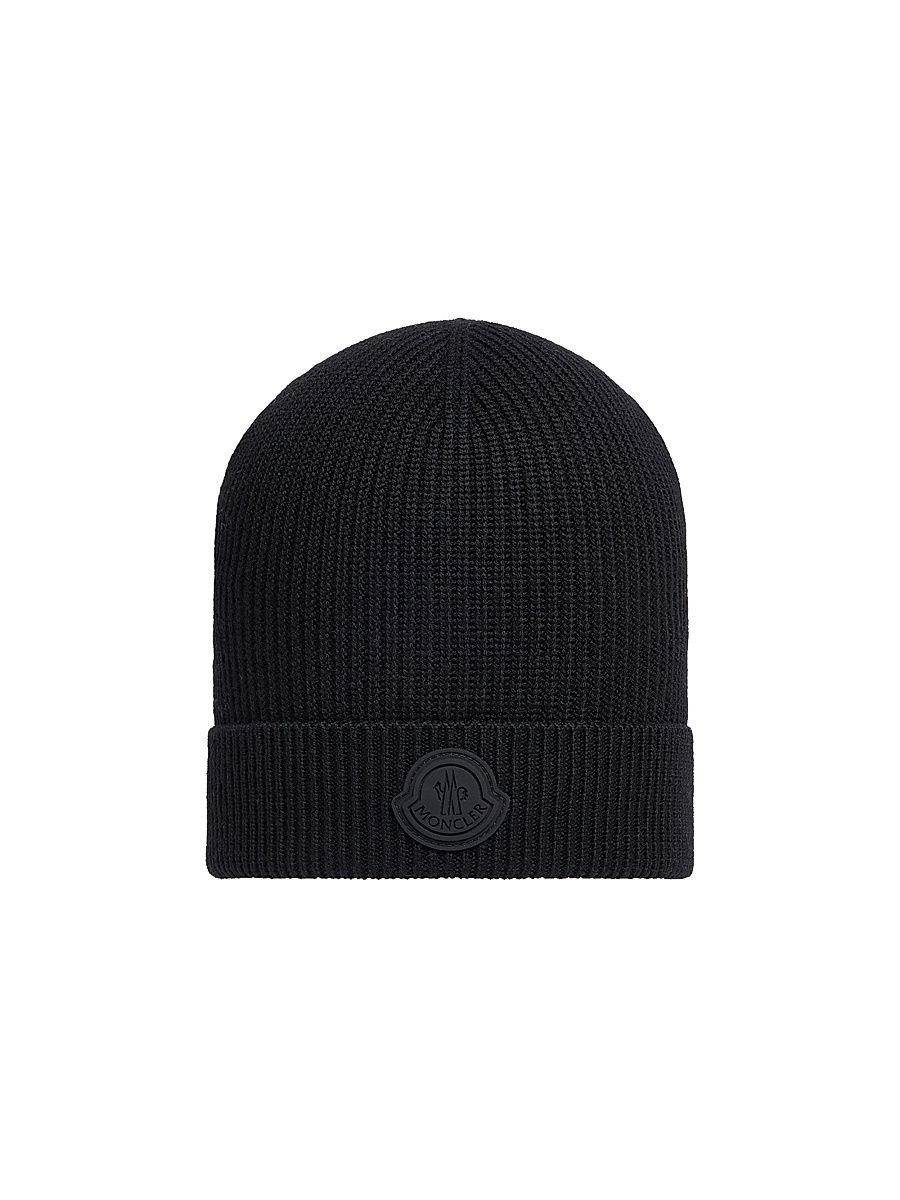 Men's Beanie Hat in Wool - Black