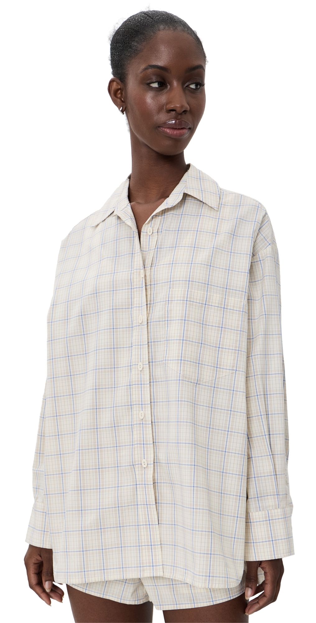 FAITHFULL Angelo Shirt Flor Check/Antique White 10