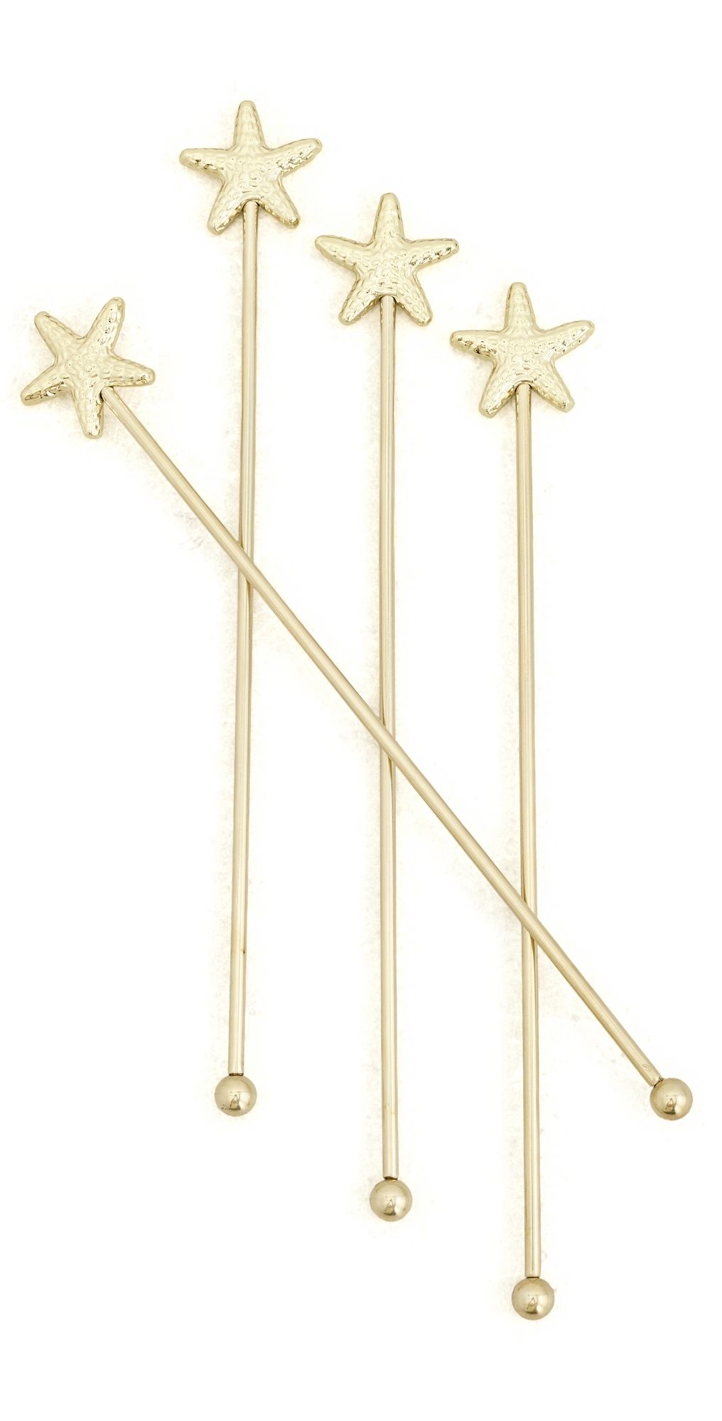 The Favorites Marine Life Drink Stirrers Gold One Size
