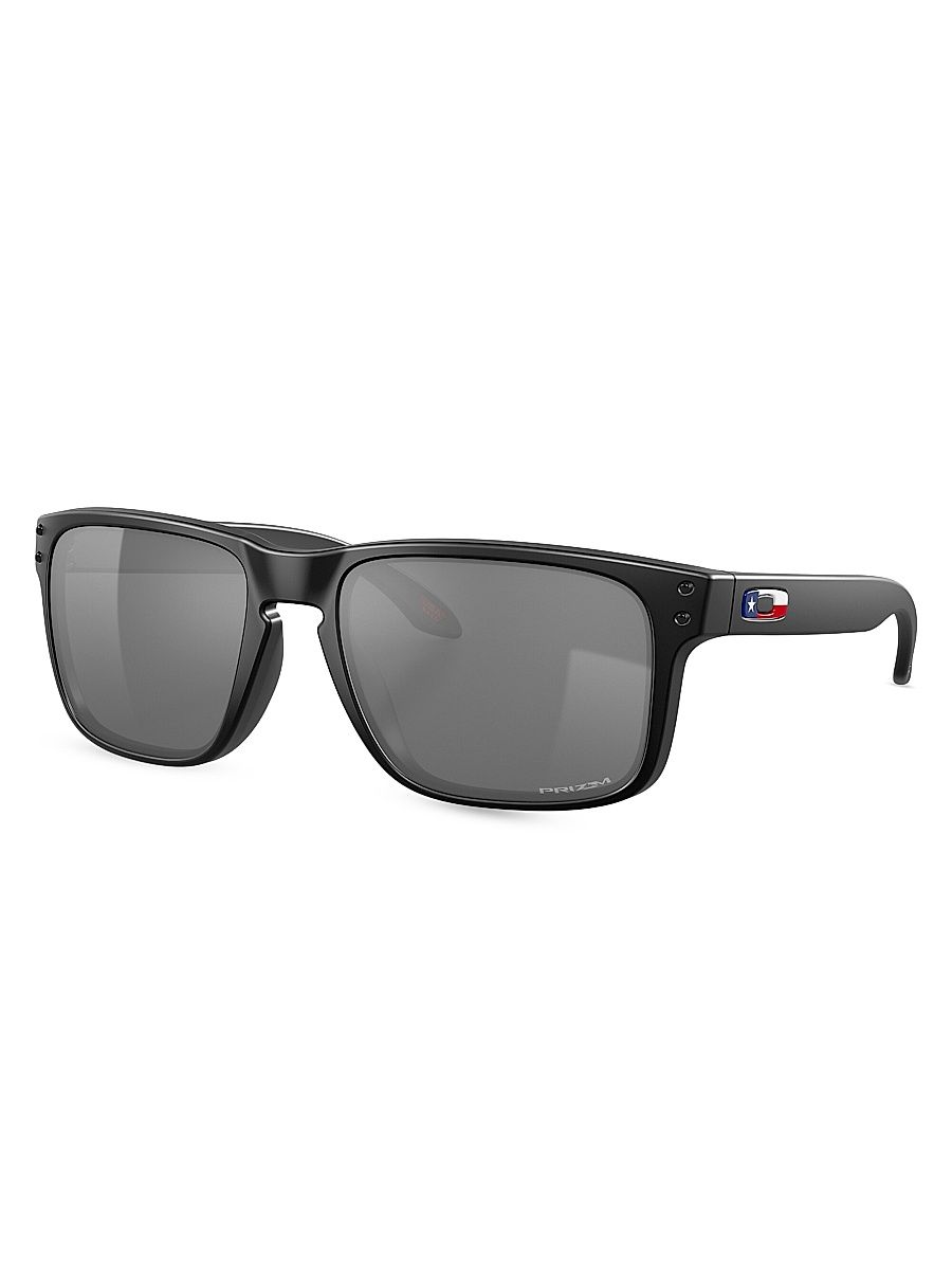 Men's 55MM Rectangular Sunglasses - Black