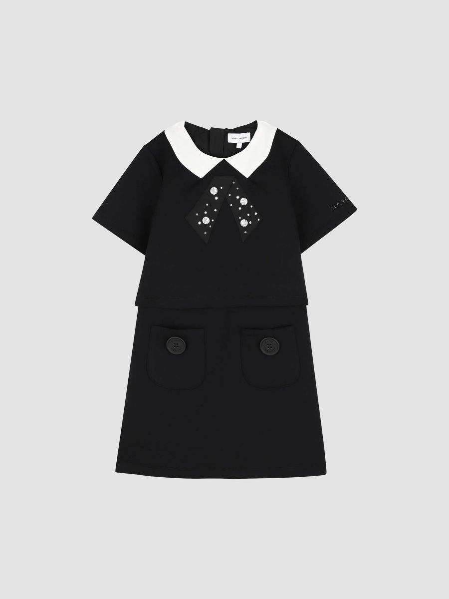 Marc Jacobs Girl's Little Girl's & Girl's Embellished Short-Sleeve Dress - Black - Size 4