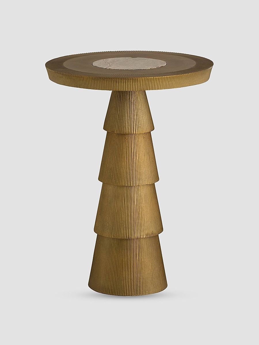 Mathis End Table - Gold