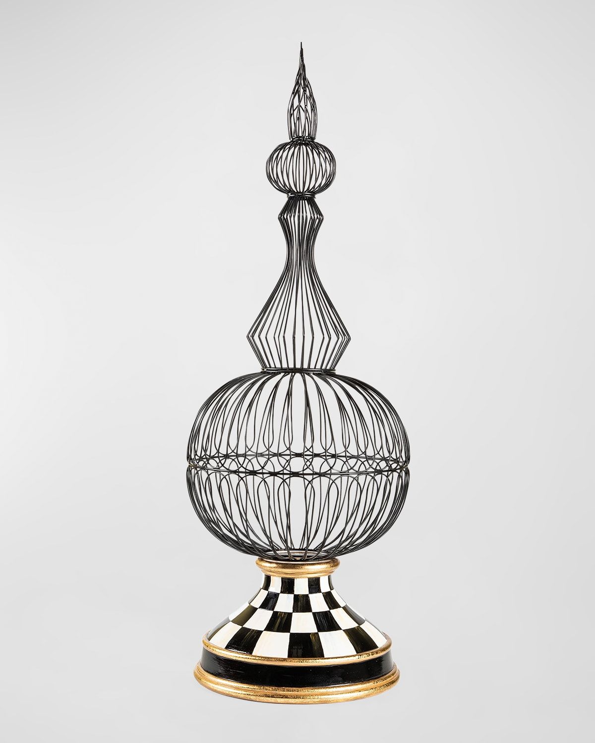 Small Courtly Check Wire Topiary