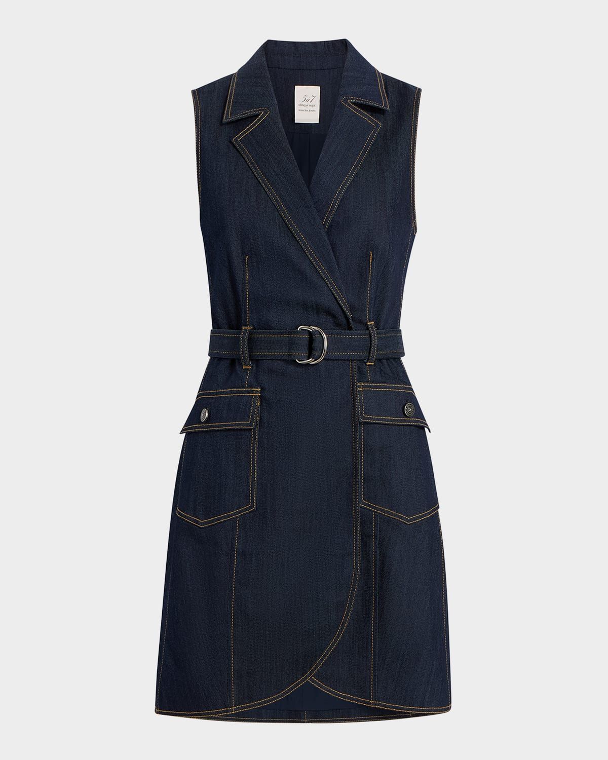 Jenessa Sleeveless Denim Mini Dress