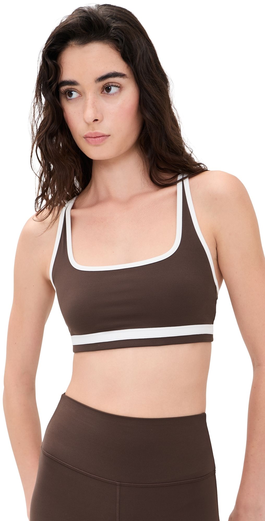 Splits59 Bianca Rigor Bra Dark Chocolate/White S