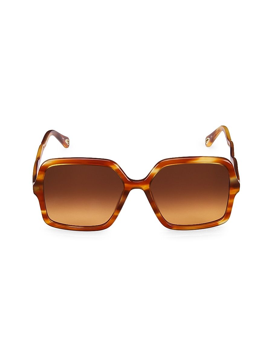 Women's Zelie 58MM Square Sunglasses - Havana