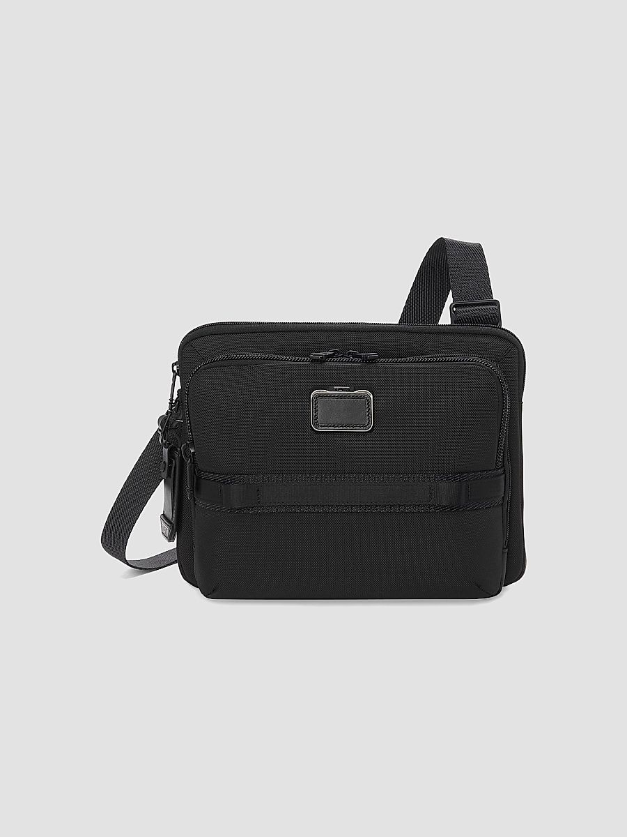 TUMI Men's Alpha Bravo Service Crossbody - Black
