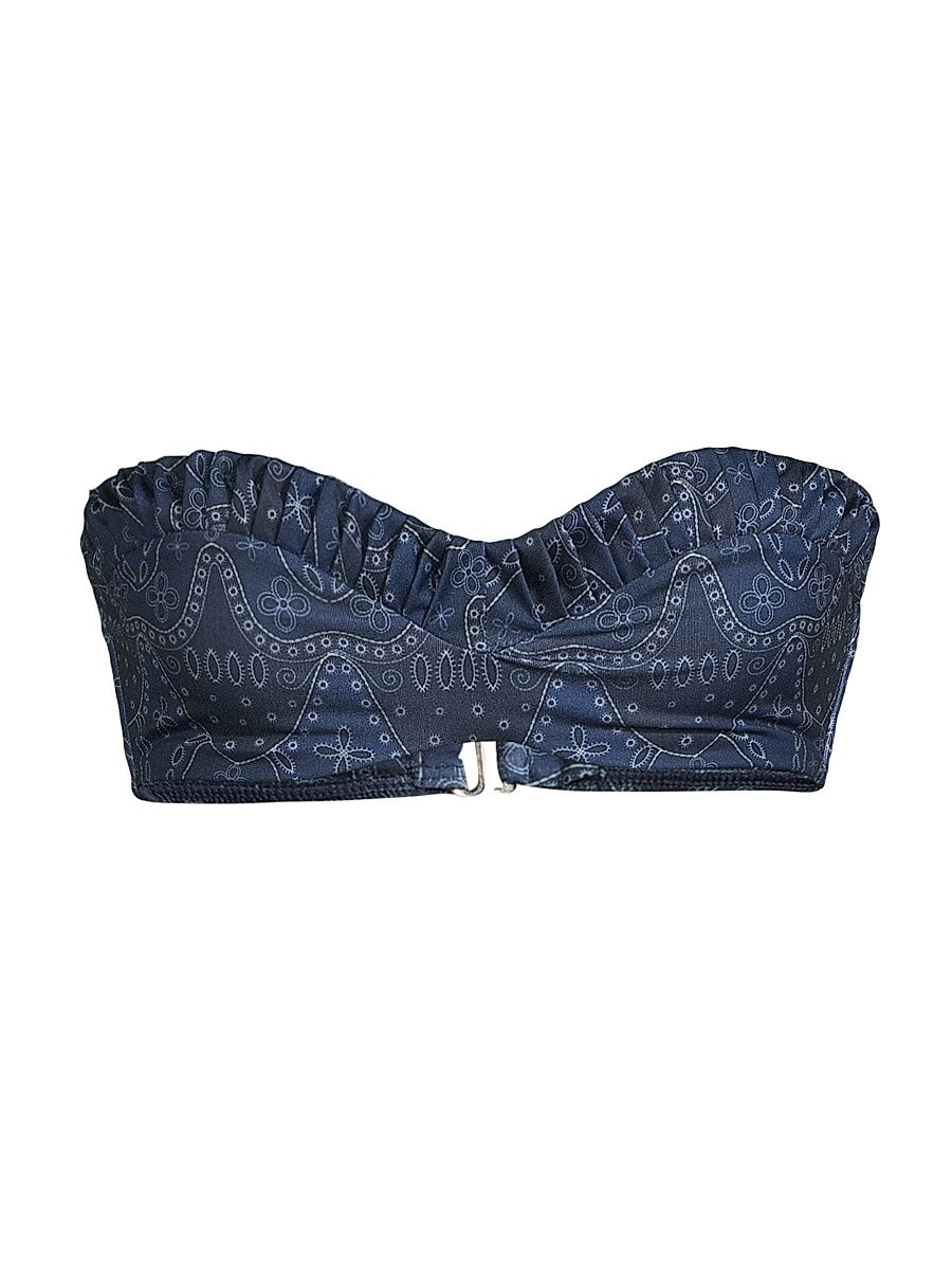 Women's Emmy Textured Bandeau Bikini Top - Bandana Dandy - Size XL