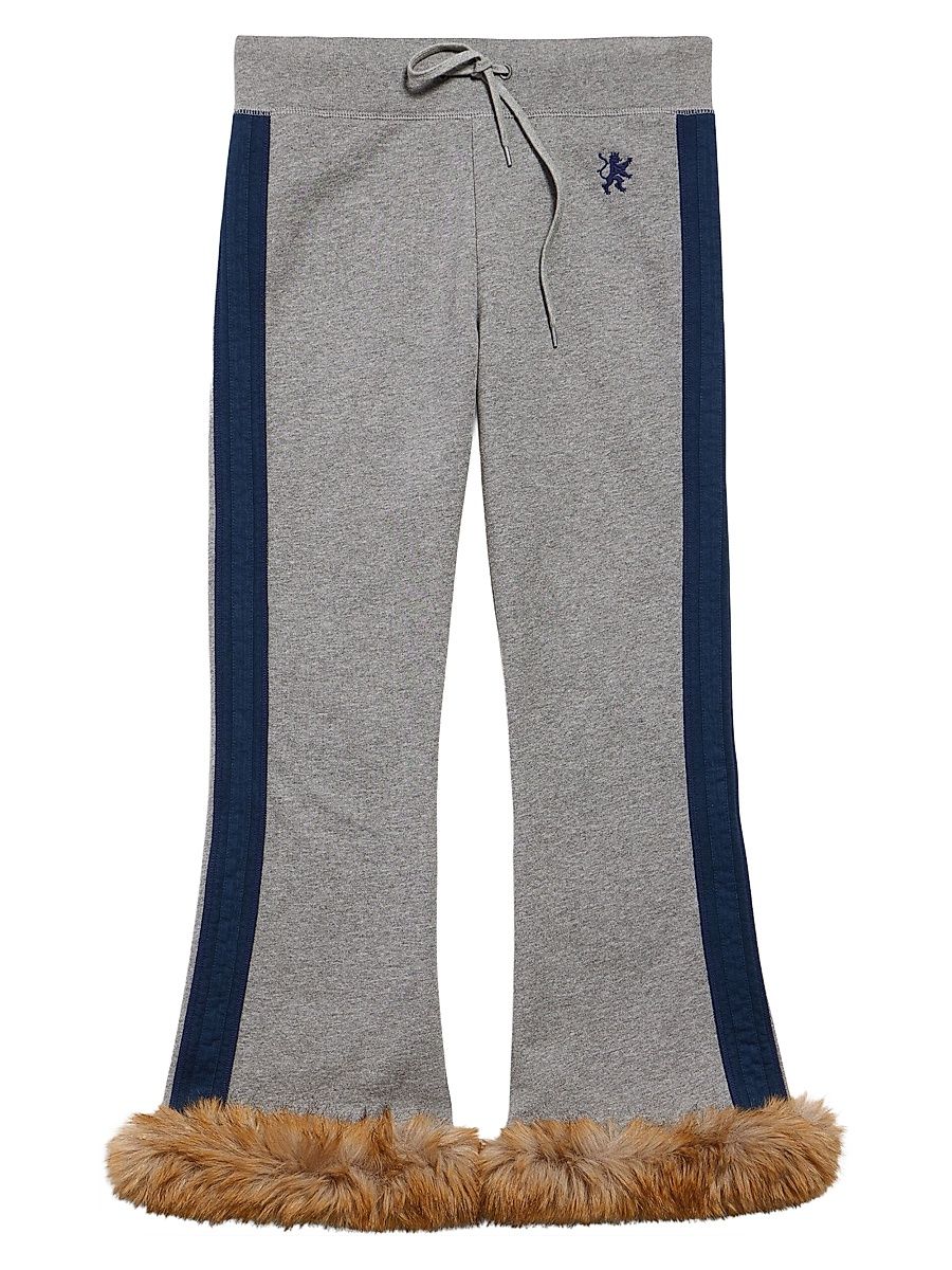 Women's Lion Flared Capri Sweatpants - Dark Heather Grey - Size XS