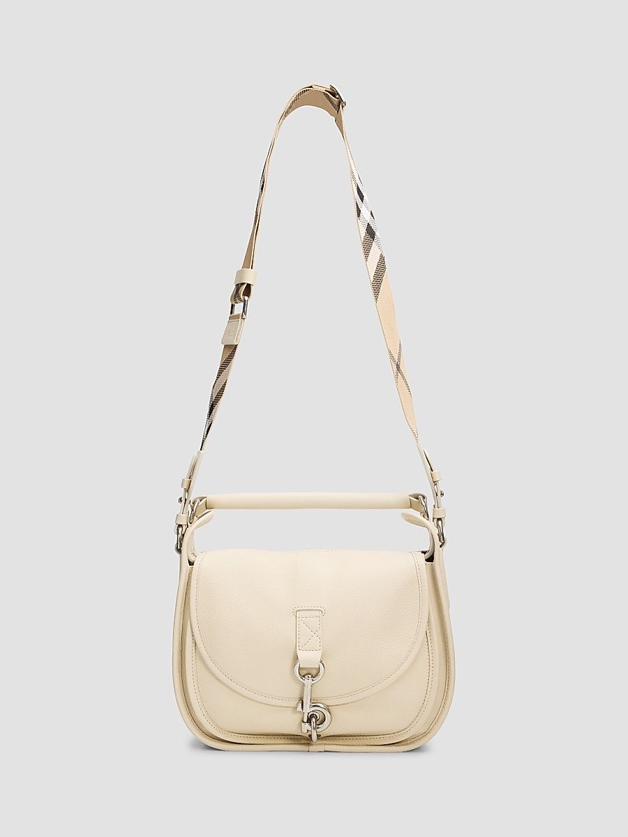 Women's Small B-Clip Messenger Crossbody Bag - Beige