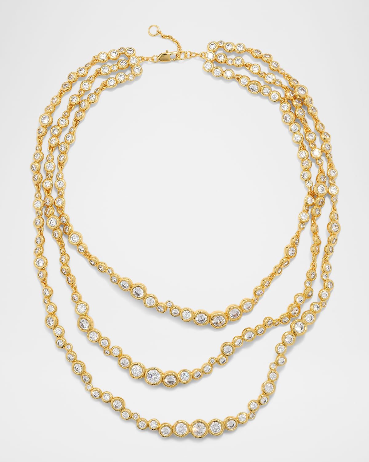 Asterales Gold CZ Layered Necklace