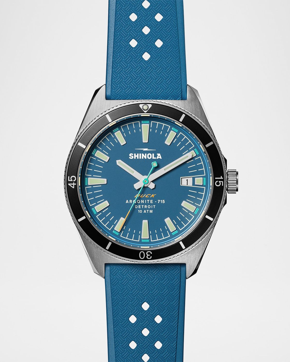 Duck Rubber-Strap Analog Watch, 40mm