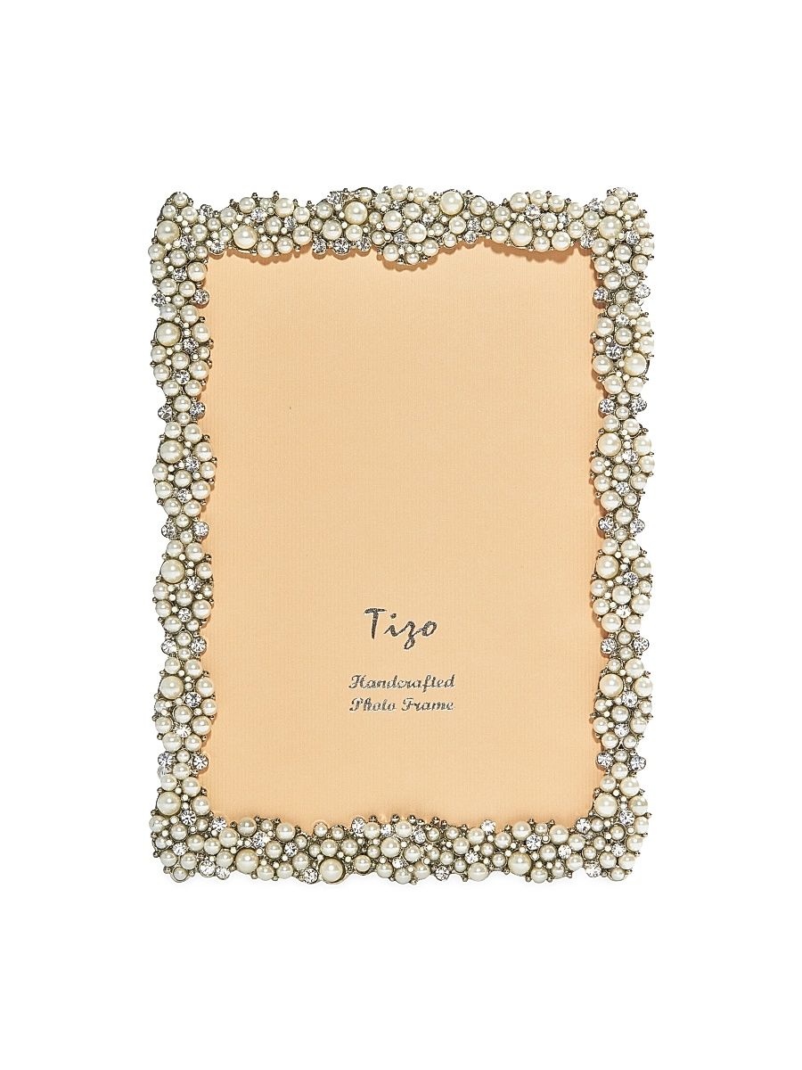 Pearl Jeweled Frame - Silver Pearl - Size 8 x 10