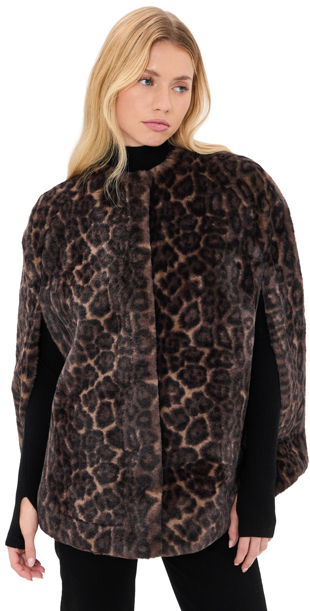 Apparis Sloane Leopard Cape Dark Leopard L