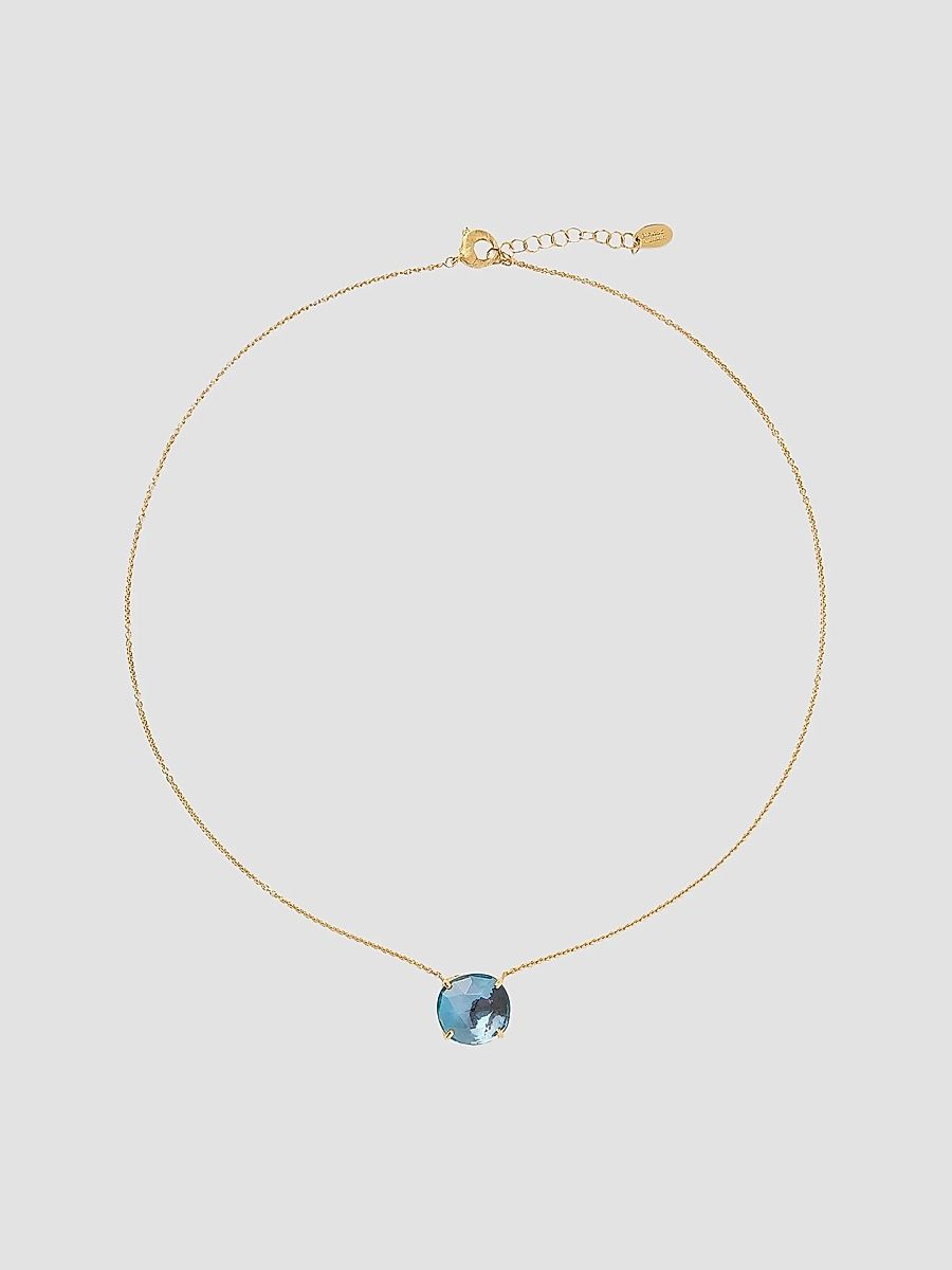 Marco Bicego Women's Jaipur 18K Yellow Gold & London Blue Topaz Pendant Necklace - Yellow Gold
