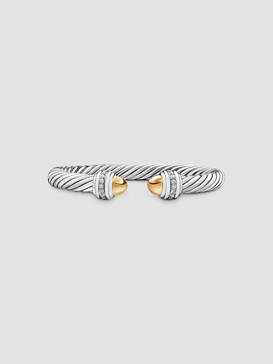 David Yurman Women's Classic Cable Bracelet in Sterling Silver - Silver - Size XL