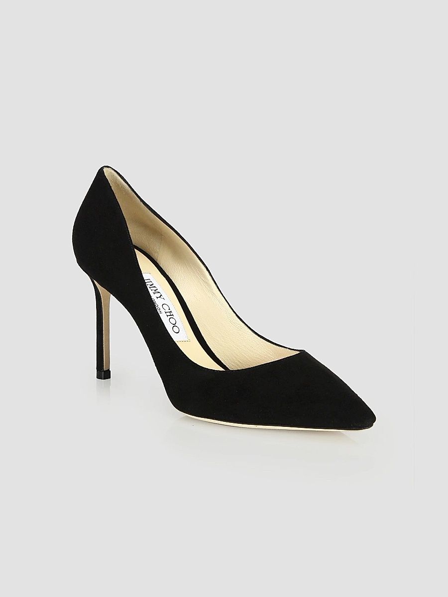 Jimmy Choo Women's Romy 85MM Suede Pumps - Black - Size 12