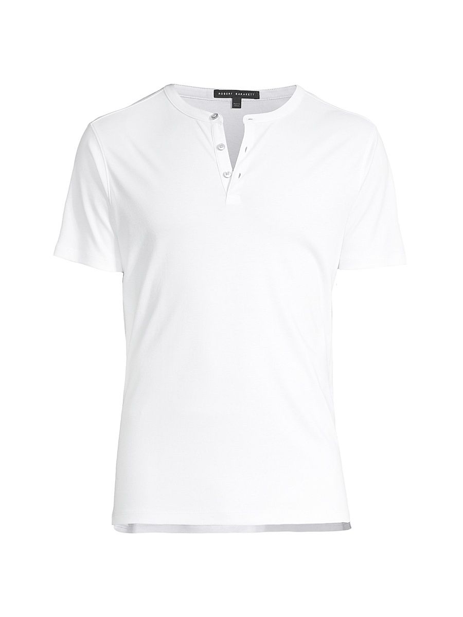 Men's Georgia Pima Cotton Henley - White - Size XL