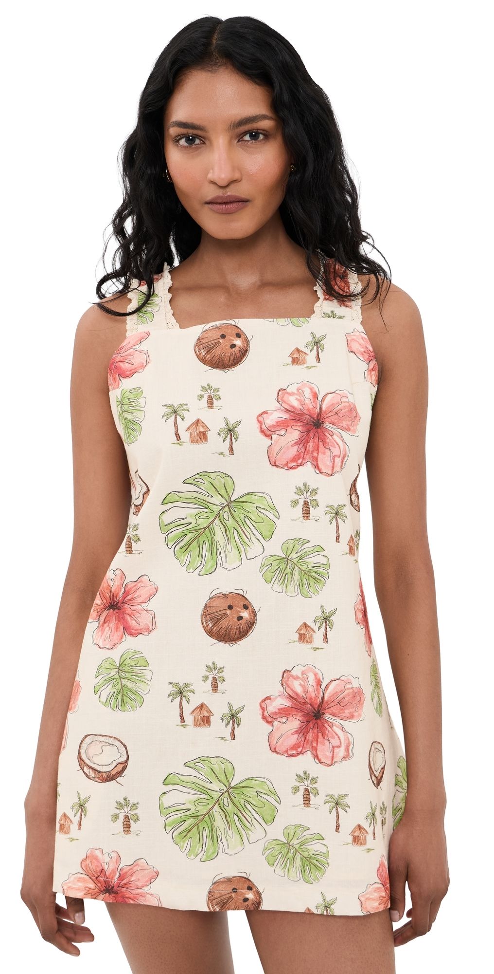 Bailey Rose Floral Mini Dress Cream S