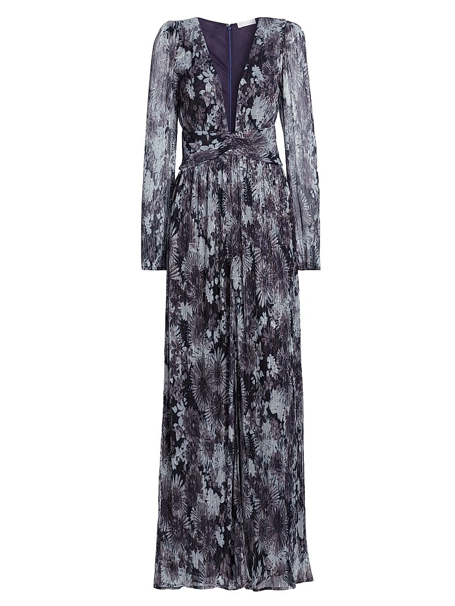 Women's Estelle Floral Maxi Dress - Dove Grey Floral - Size 4