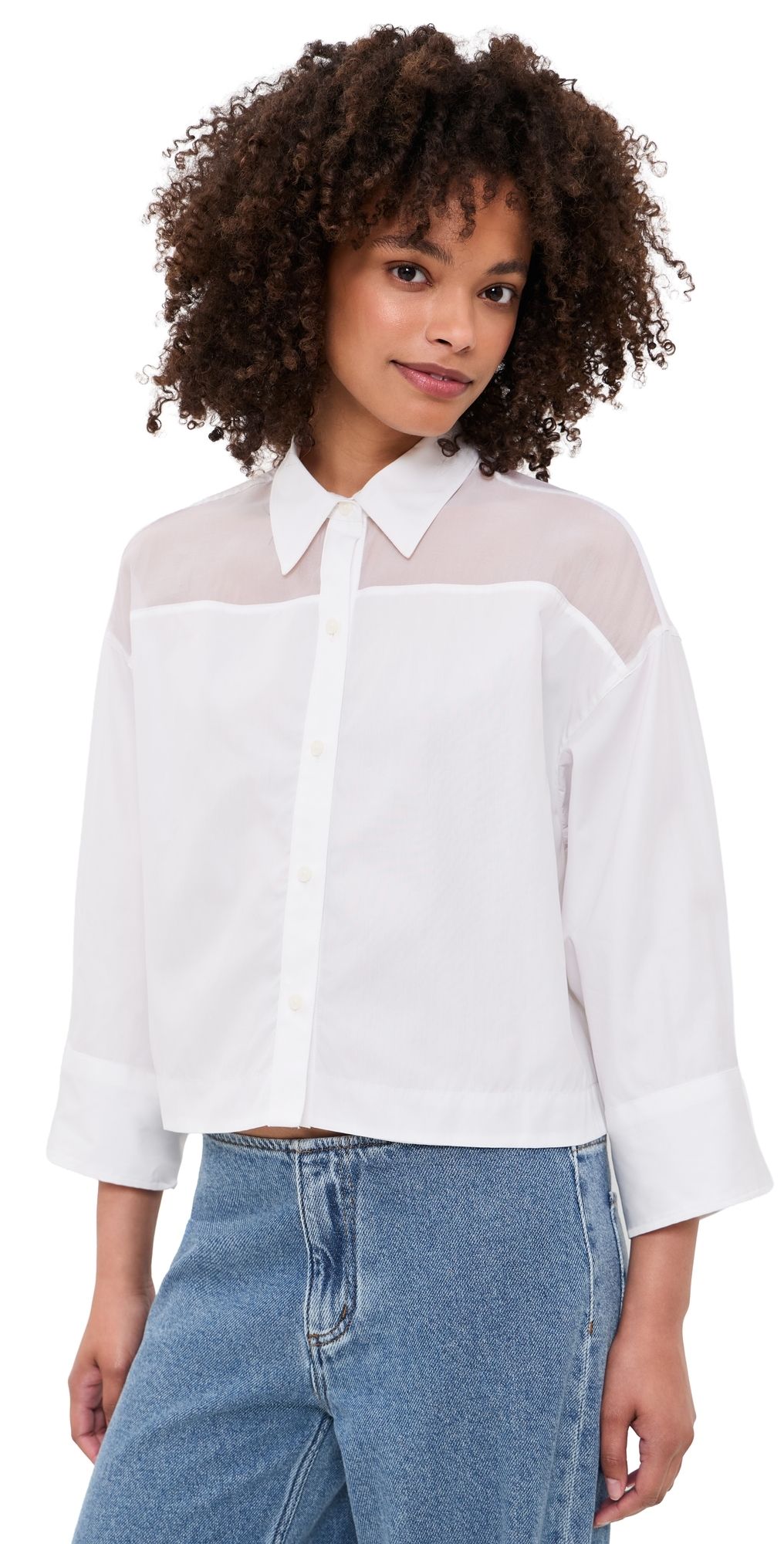 rag & bone Elly Shirt White M
