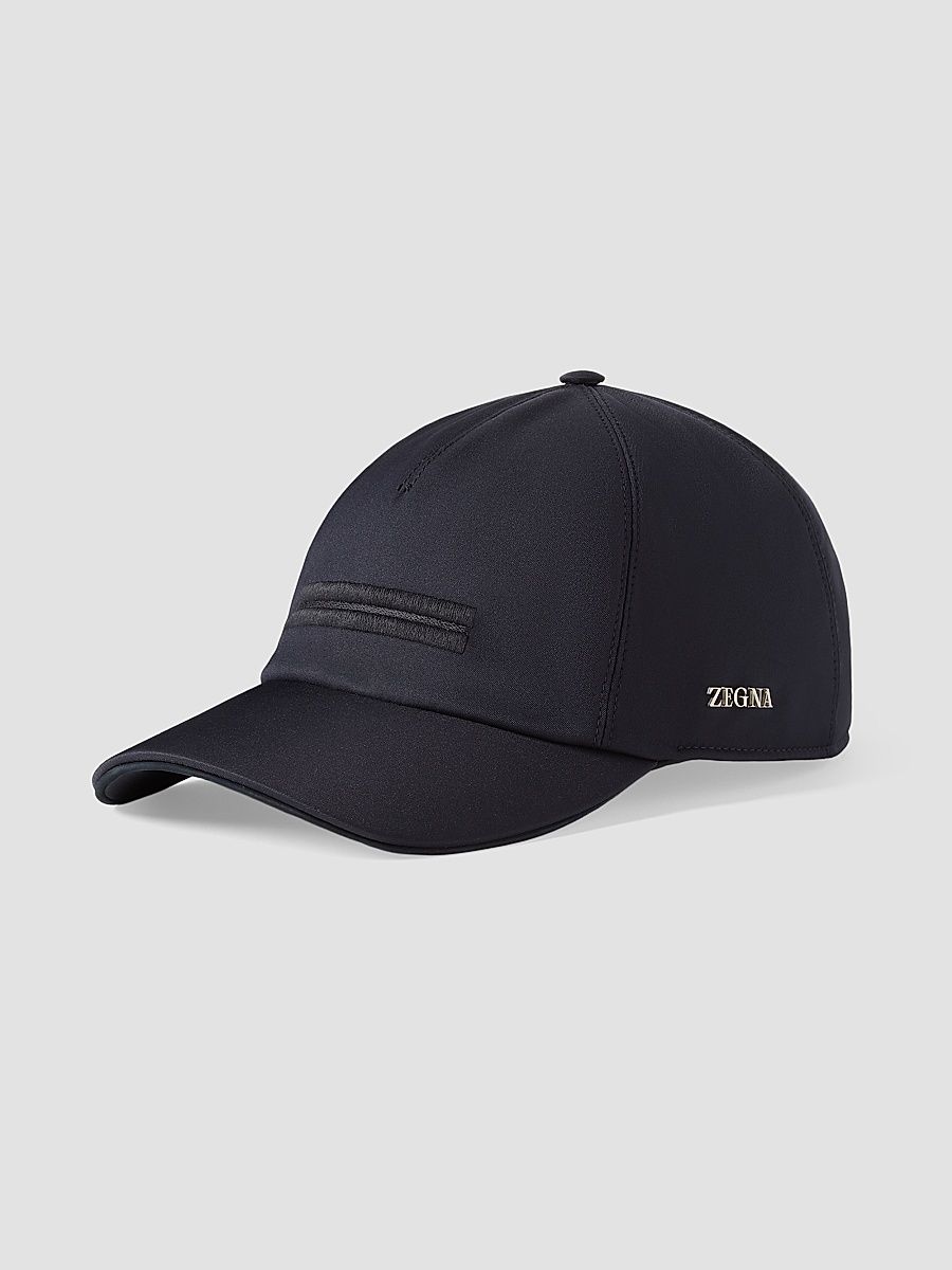 ZEGNA Men's Microfiber Motorin Baseball Cap - Navy Blue - Size Large