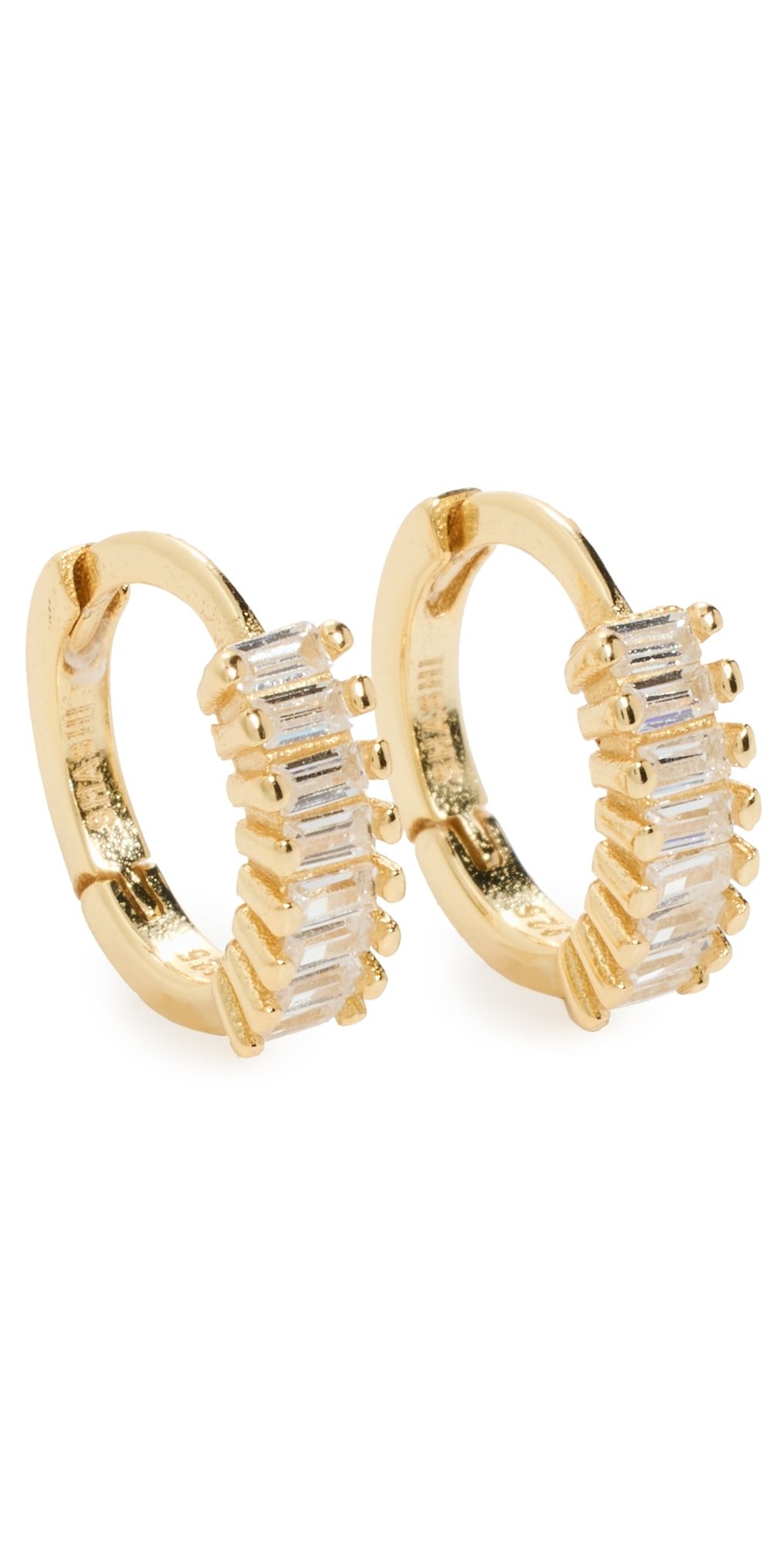 SHASHI Teagan Huggie Earrings Gold One Size