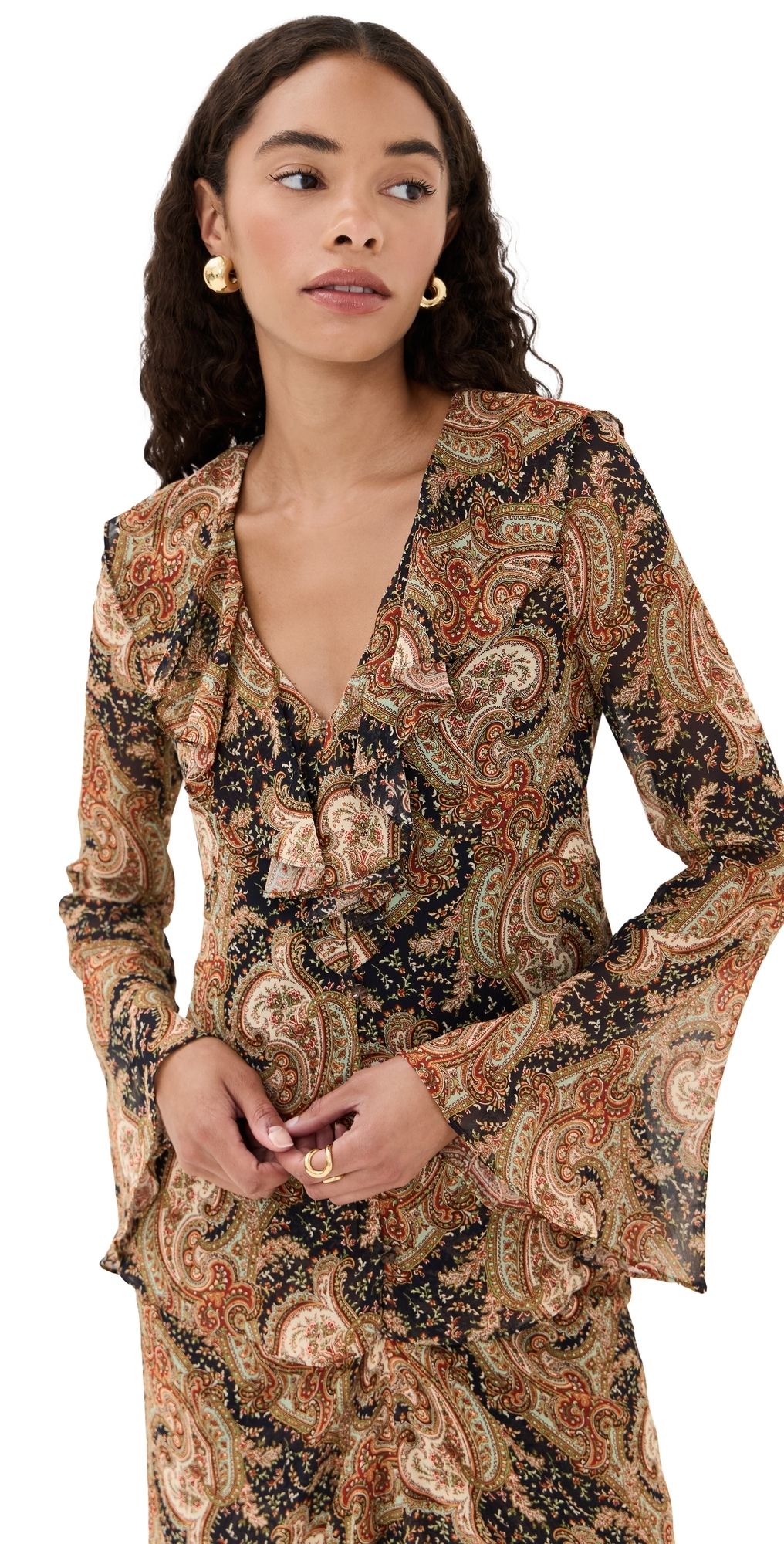 Veronica Beard Kyrie Top Navy Multi 8