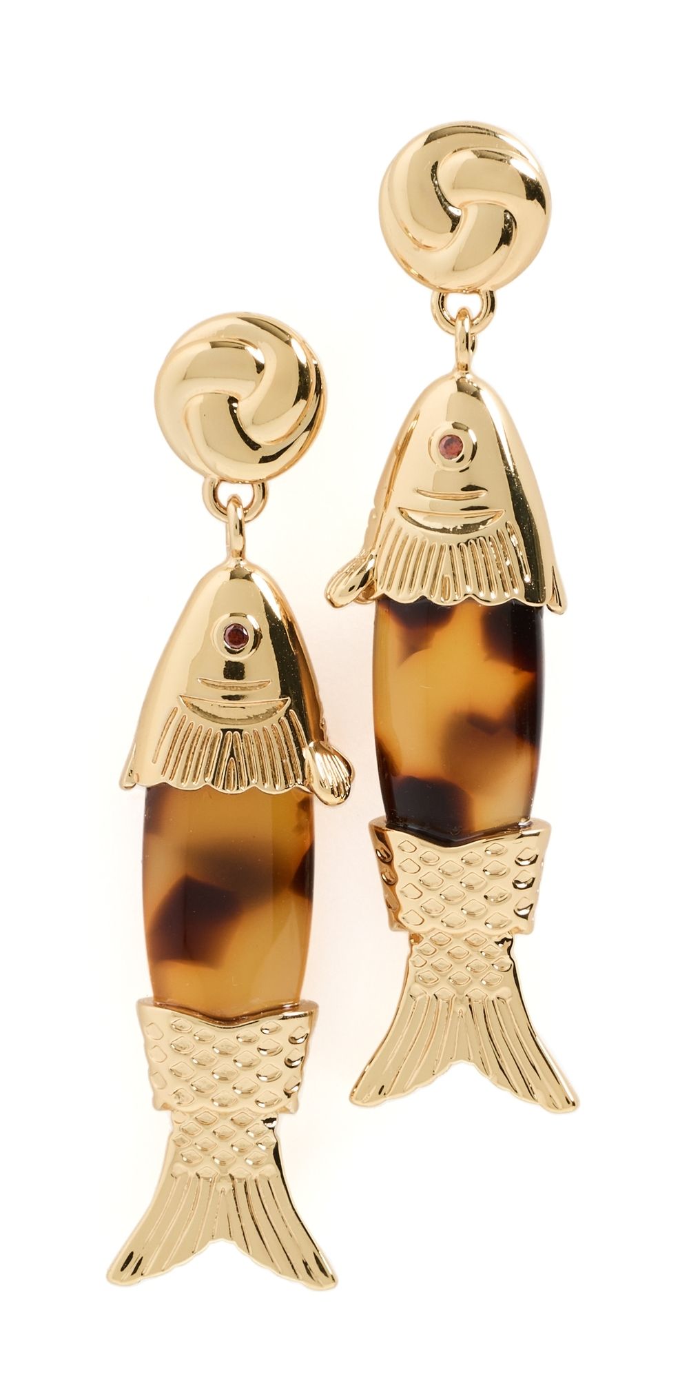 Anni Lu Big Catch Earrings Tortoise One Size