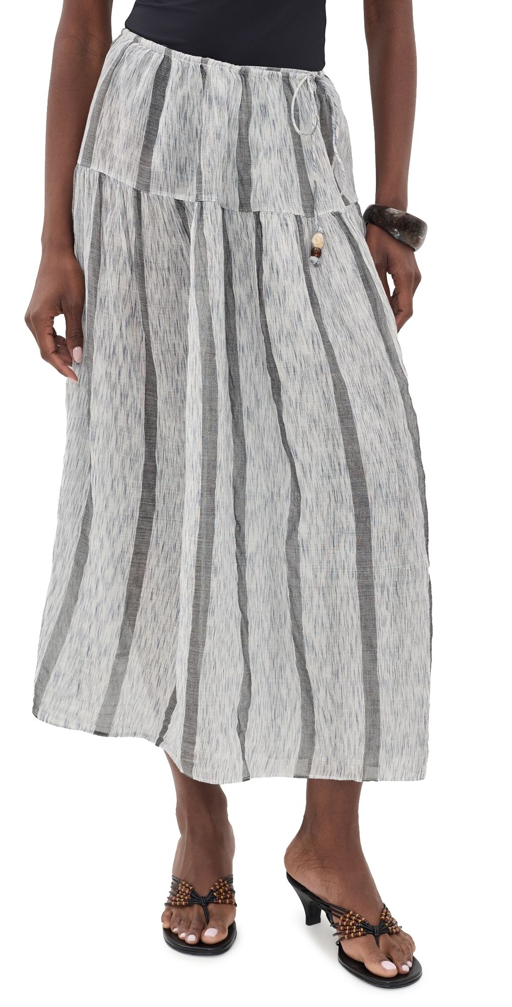 Ulla Johnson Almia Coverup Wrap Skirt SALT STONE M