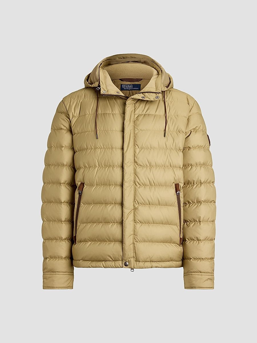 Men's The Mayhew Quilted Down Jacket - Khaki - Size XXL