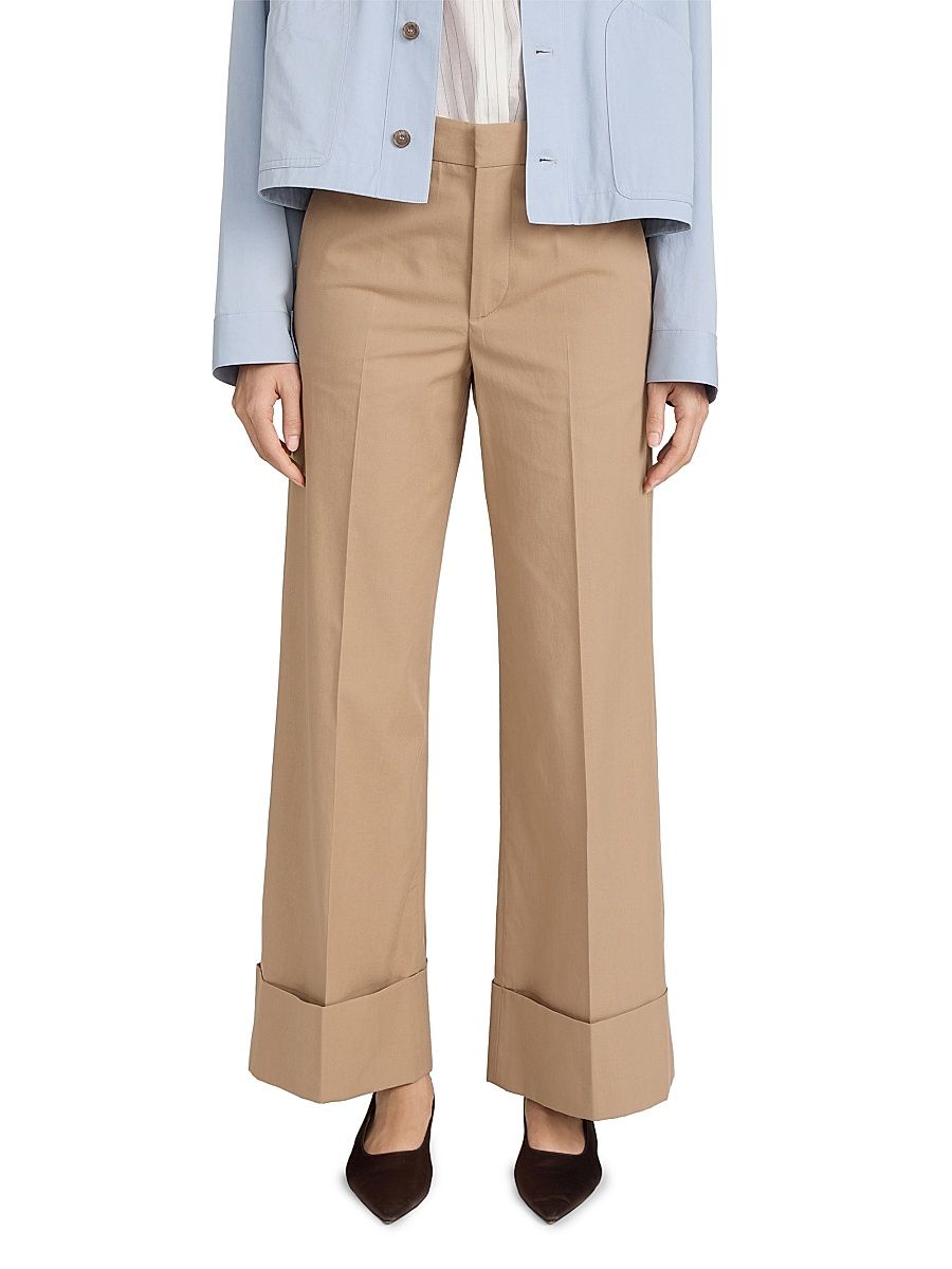 Women's The Slim Palazzo Trousers - Khaki - Size 8